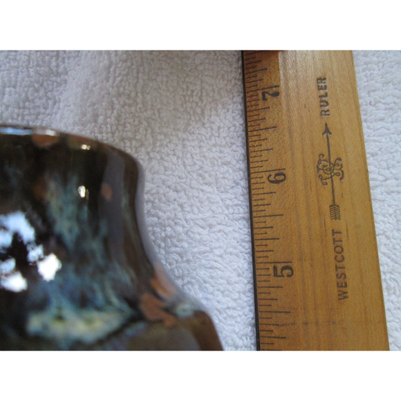 Pottery Craft USA, drip high glaze art pottery, 5 1/2" vase, very nice - Picture 8 of 9
